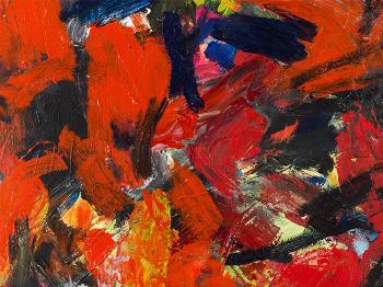 Abstract Composition in Red by 
																			 Sandro von Lorsch