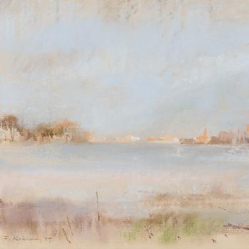 Lagoon on the Nile Near Asyut by 
																			Franz Kaindl