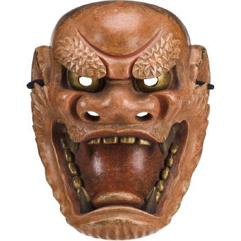 A Noh mask of Kaminari by 
																	Nagasawa Ujiharu