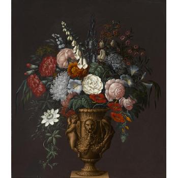 Flowers In a Classical Vase by 
																			Sebastian Wegmayr