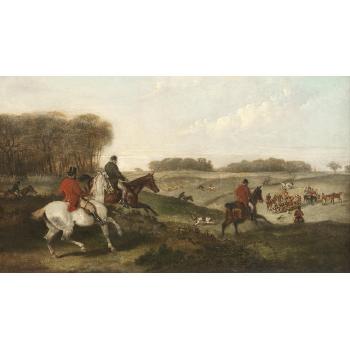 Hunting scene by 
																			Charles Shayer