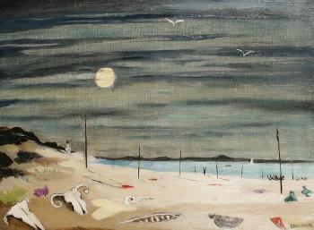 Moonlit Dunes with Skulls by 
																	Fred Uhlman