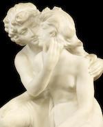 A Figural Group Of Young Lovers by 
																			Count Alphonse de Moncel de Perrin
