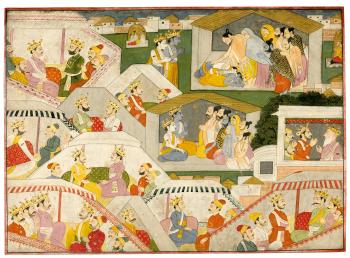 An episode from the Mahabharata by 
																	Purkhu of Kangra
