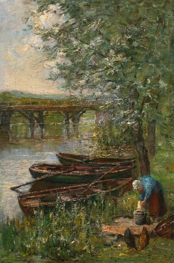 Vinkenbrug Te Dieman (Vinken bridge at Diemen) by 
																	Piet Mondrian
