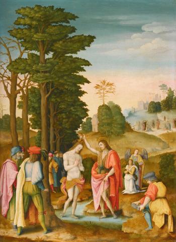 The Baptism of Christ by 
																	Francesco Ubertini