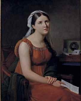 Portrait d'une jeune femme tenant une lettre by 
																	Jean Joseph Taillasson