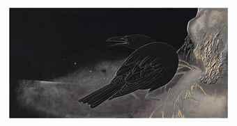 A Crow in the Night by 
																	Shibata Zeshin
