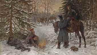 Terugtocht uit Rusland: the retreat of Napoleons's soldiers out of Russia 1812 by 
																	Jan Hoynck van Papendrecht
