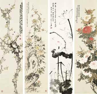 Flowers of the seasons by 
																	 Lu Huasong