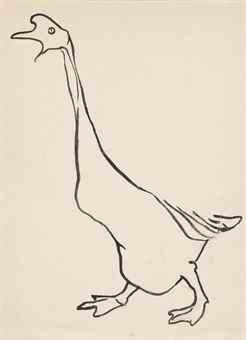 Study of a Goose by 
																	Henri Gaudier-Brzeska