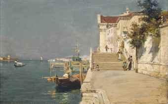 On the Zattere, Venice by 
																	William H Jobbins