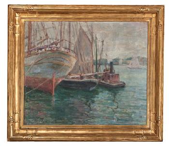 Harbor Scene by 
																	Albert C Fauley