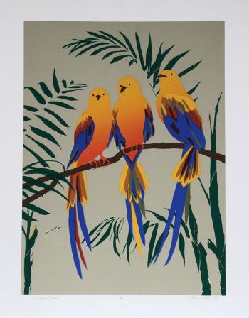 Three Tropical Robins by 
																	Anne E Nipper