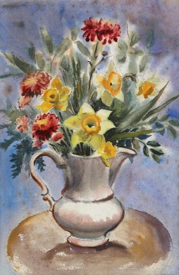 Vase of Spring Flowers (P2.48) by 
																	Eve Nethercott