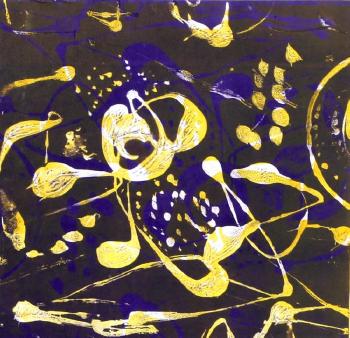 Abstract in Yellow and Purple I by 
																	Ahuvah Bebe Dushey