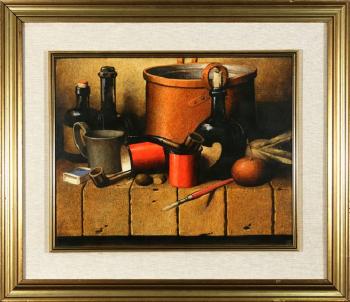 Still Life with Pipe by 
																			 Etrusco