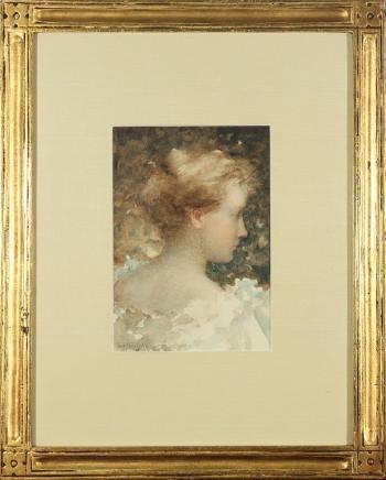 Portrait of a Young Girl by 
																			Charles Frederick Naegele