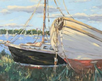 Beached Boats, Dolphin Marina by 
																			Keith Oehmig