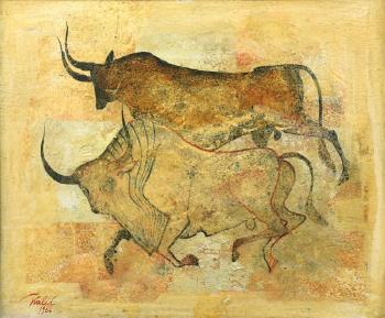 Two Bulls by 
																			Khalid Al Rahal
