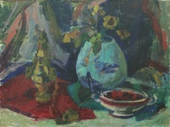 Still Life with a Green Vase by 
																			Juzefa Katiliute
