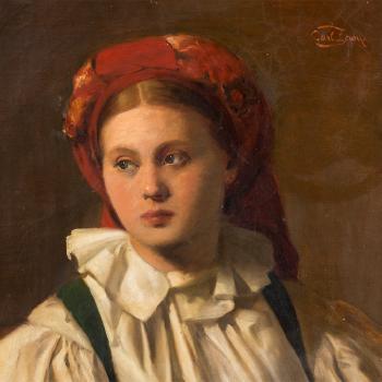 Portrait of a Young Woman by 
																			Karl Zewy