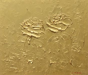 Two Golden Roses by 
																	Kim Il Tae