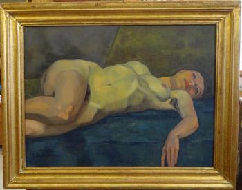 Femme nue allongée by 
																	Jean Barb
