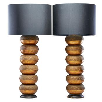 Pair of table lamps by 
																	 Hansen Lighting Co