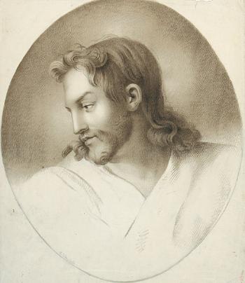 Brustbild Jesu, den Kopf nach links gewandt by 
																	Maria Ellenrieder