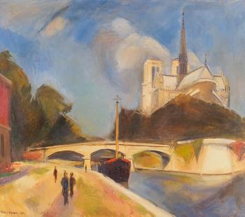 Seine mit Notre Dame by 
																	Charles Wyrsch