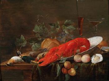 Still life with lobster by 
																	Christiaan Luykx