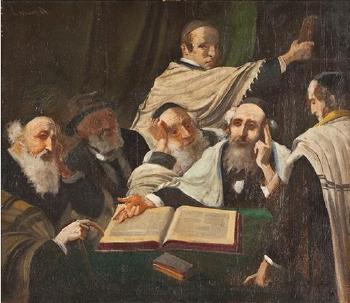 Talmudic discussion by 
																	Alfred Lakos