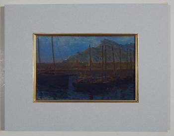 Harbor with Boats by 
																			Foster Caddell