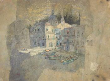 Venetian scene by 
																			Robert H Laessig