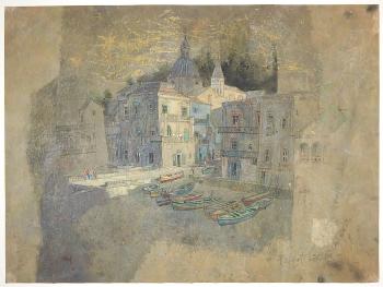 Venetian scene by 
																			Robert H Laessig