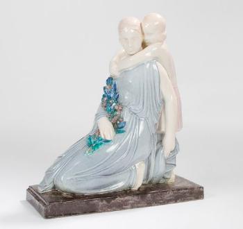 Femme et enfant au rameau d'olivier by 
																	Andre Fau