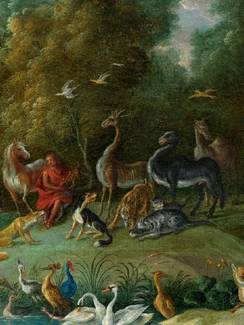 Paradieslandschaft mit Orpheus by 
																			Jan van Kessel