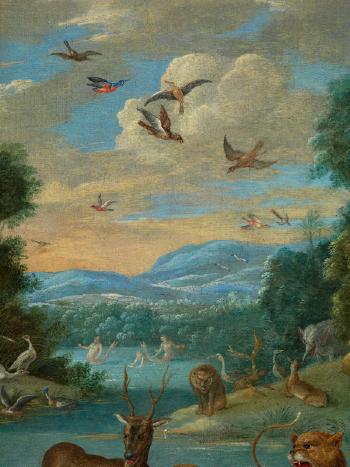 Paradieslandschaft mit Orpheus by 
																			Jan van Kessel