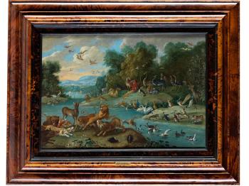 Paradieslandschaft mit Orpheus by 
																			Jan van Kessel