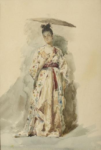 La chinoise à l'ombrelle by 
																	Edoardo Navone