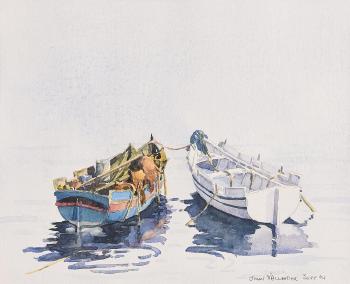 Moored boats by 
																			John Vallender