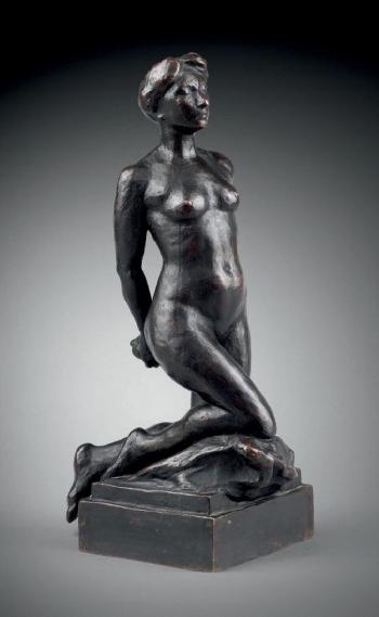Femme agenouillée by 
																	Alfred Jean Halou