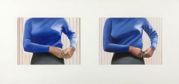 Frau mit blauen pull-over by 
																	Thomas Kocheisen