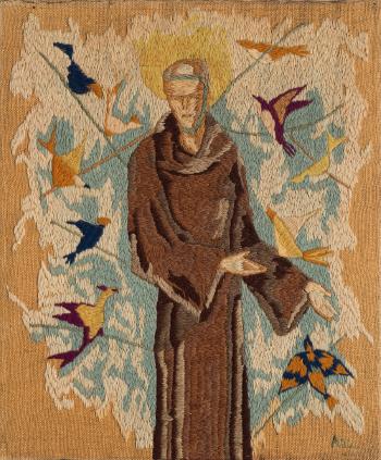 San Francesco con gli uccelli by 
																	Zina Aita