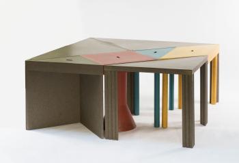 'Tangram' modular table by 
																			Massimo Morozzi
