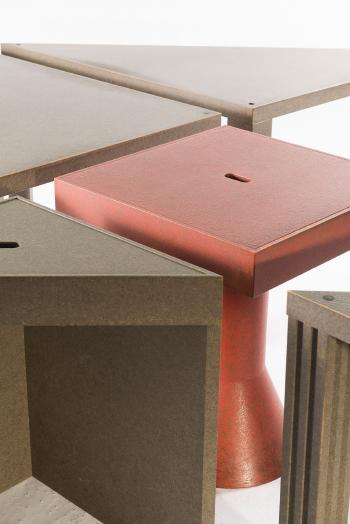 'Tangram' modular table by 
																			Massimo Morozzi