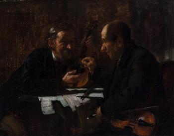 The two violinists by 
																	Louis Rach
