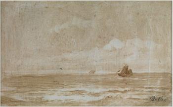 To skip mot horisonten by 
																	Peder Balke
