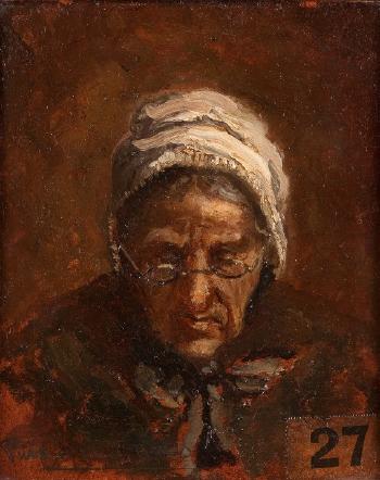 Portrait de vieille femme by 
																	Edouard Puvis de Chavannes